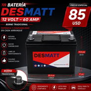 Batería Desmatt 12V-60AMP - Img 56394214