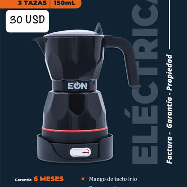 ☕ CAFETERA ELECTRICA 🔴ROJA ⚫NEGRA ⚪BLANCA 🔴 EÓN ♦️3 TAZAS 💲 30 USD - Img 116793599