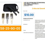 SET DE COCINA MULTIFUNCIONAL DE TABLA + CUCHILLO + RALLADORES . - Img 57237553