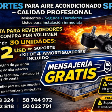 Soportes para aire acondicionado Split, Pie de Amigo, mas amortiguadores opcionales - Img 125361885
