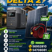 ☀️🔋 COMBO SOLAR ECOFLOW DELTA 2 + PANEL 580W + CABLE 10 METROS ⚡ - Img 56995148