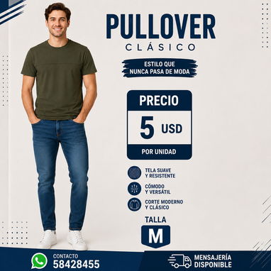Pullover para hombre está hecha con hilos frescos que son transpirables, cómodos, suaves, frescos, agradables al tacto, - Img 125104935