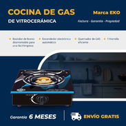 Cocina de Gas Vitrocerámica 1 Hornilla Eko - Img 56735039