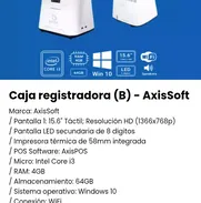 Caja registradora (B)- AxisSoft. Nueva a estrenar por usted - Img 48064931
