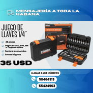 🪛 JUEGO DE LLAVES 🔴1/4" 46 PIEZAS 💲35 USD - Img 52779442