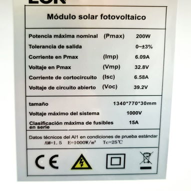 Panel solar fotovoltaico 200W - 2/2