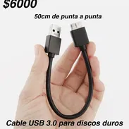 Cable usb 3.0 para discos duros externos nuevos y sellados de 0,5 metro de largo. Nuevos a estrenar… - Img 48358139