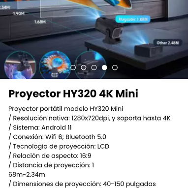 Proyector HY320 4K Mini. Nuevo - 2/2