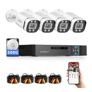Sistema de cámaras de seguridad VORGUT con DVR de 4 canales, 4 cámaras bullet y disco duro de 500 Gb - Img 56548752