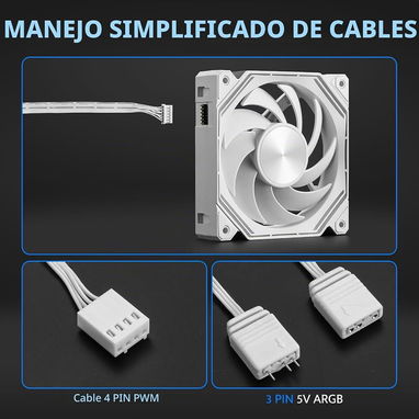 Fanes RGB darkFlash diseño infinito pack de 3 blancos nuevos en caja - 4/9