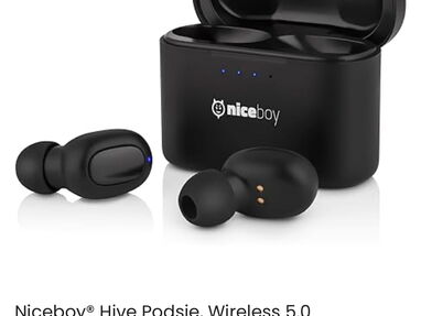New! Audífonos inalámbricos Niceboy® HIVE Podsie Bluetooth, Carga USB-C, MaxxBass HD, micrófono, agua resistentes. - Img 64159415