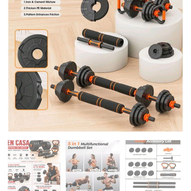 KIT DE MANCUERNAS EXAGONALES ACERO Y ENGOMADAS - 3/10