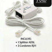 Oferta del Día. Combo espliter adsl +más 3 cordones de línea.. - Img 54573293