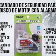 CANDADOS ANTICIZALLA NUEVOS CON ALARMA PARA FRENO DE DISCO DE MOTOS, BICIMOTOS, BICICLETAS Y TRICICLOS - Img 57307724