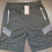 Shorts Deportivos Poliester Color Negro,Gris claro,Gris ocuro - Img 51791328