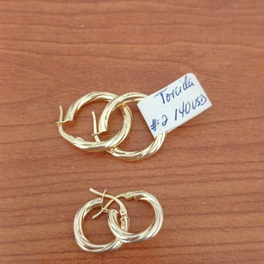 Argollas de oro 10k originales - 2/9