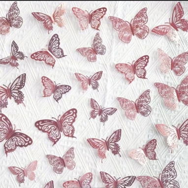 Mariposas de papel y metalizadas para decoración de dulces en repostería. Tipos y precios en la descripción del anuncio - 4/8
