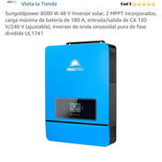 Inversor Solar Híbrido Sungoldpower 8kW 48V *(Solamente el inversor)* - Img 55928313