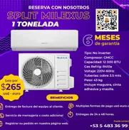 📣 APURATE Y COMPRA PA' TU VERANO 📣 SPLIT MILEXUS 1T 220V 1200 BTU. CON MENSAJERÍA , FACTURA Y GARANTÍA DE 6 MESES. - Img 49713758