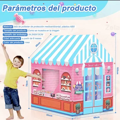 Casita de juguetes para niños ,casa de campaña ,tienda o carpa de juguetes + regalo. interesados al pv 54321470 - Img 110140506