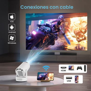 PROYECTOR INTELIGENTE AKIMART HY300 ULTRA. 300 ANSI. TREMENDA CALIDAD DE IMAGEN. NUEVOS EN CAJA A ESTRENAR@@52437713 - 6/7