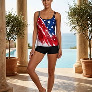 Tankini deportivo con short: Estilo USA Talla XL 18 - Img 55805921