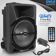 Pyle Sistema de Bocina PA Portátil Bluetooth 800W - Altavoz DJ con Subwoofer de 12". Entrada USB, SD, AUX y Micrófono 🌐 - Img 56741760
