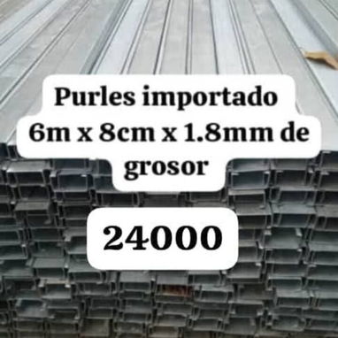 Tubos galvanizado y de hierros, angulares Originales, purles Originales, tejas galvanizadas, cemento. - 7/10