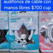 Audífonos de cable con manos libres en venta - Img 54558020