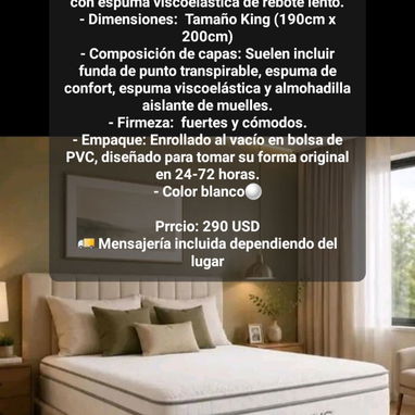 Colchones sellados al vacío y de muelle (Personal, Camero, Queen y King). Somos Mipyme, radicamos en Playa - 3/4