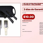 SET DE COCINA MULTIFUNCIONAL DE TABLA + CUCHILLO + RALLADORES . - Img 56933621