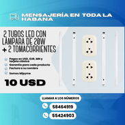✅ 2 Tubos LED con lámpara de 20W ✅ 2 Tomacorrientes dobles de alta calidad 🔥 *Todo por solo $10 USD* 🔥 - Img 55916059