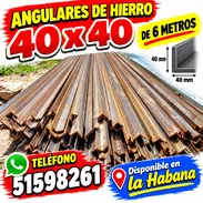 Angulares de hierro 40x40 de 6 metros y 4mm de grosor - Img 57894586