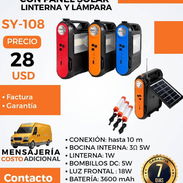 Radio con panel solar SY - 108 Linterna y Lampara - Img 55803269