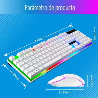 Combo de teclado mouse y teclado RGB.  22 Usd - Img 120428814