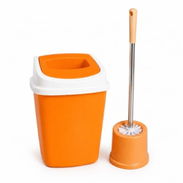 Combo de baño de Hisopo con base para baño + Cesto plástico con tapa basculante de 12 L - Img 56257955