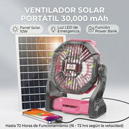 Ventilador Portátil con Panel Solar y Power Bank - Img 57314771