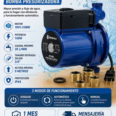 Bombas de agua periféricas, centrífugas y autocebantes (ladrón de agua), presurizadoras - Img 124153076