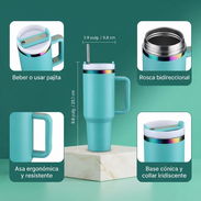 Tazas de acero jarra de agua grande 40oz, termos grandes con asa - Img 57036055