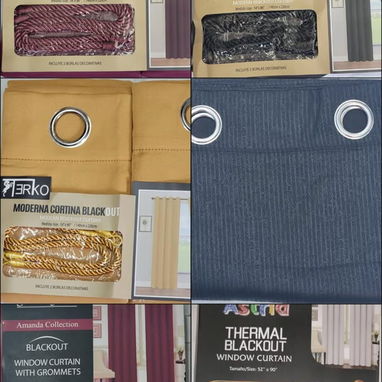 Cortinas blackout/ tapasol de varias medidas y varios colores (con borla y sin borla) - 2/3