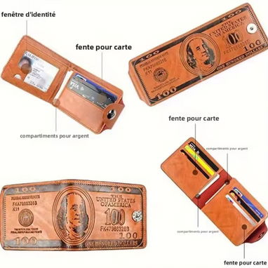 Billetera hombre, diferentes modelos, en negro y carmelita - 5/10