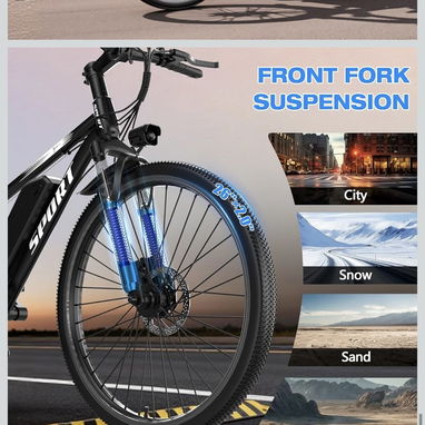 BICICLETA ELÉCTRICA GWEIT 26 NUEVA | 1500W PICO | HASTA 25 MPH | BATERÍA EXTRAÍBLE | NEGRA Al 53822315 - Img 122888035
