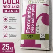 Cemento Cola Blanco Porcelánico de 25kg - Img 56614830