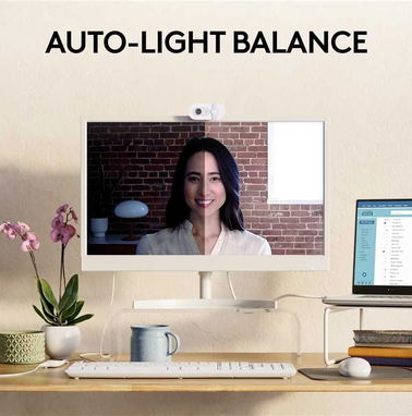 🎁 Webcam Logitech Brio 100 White ✅2MP, 1080p, 58°, FHD, tapa de privacidad, 1.5m, 30fps, 75g, Micrófono, Modern - Img 84027397