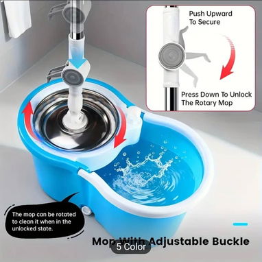 🧼✨ Limpieza profunda sin esfuerzo ✨🧼 En Cami&Juli te traemos el Juego de Fregona Giratoria de Doble Accionamiento - Img 117955225