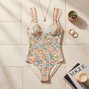 Trusa bikini estampado floral, talla S. Diseño entero, fresco y veraniego. - Img 56098028