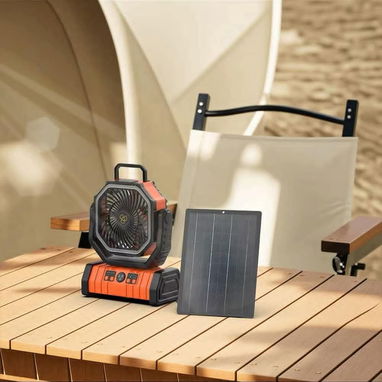 Ventilador recargable con papel solar modelo F6 - Img 120940974