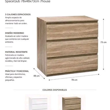 Gaveteros de 2, 3 y 5 Cajones – Madera Resistente, Diseño Moderno y excelentes precios - Img 125782549