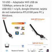Adaptador Wifi USB de 150Mbps - Img 45645003