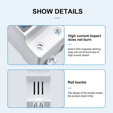 Protector de Voltaje 110/220v 63A 50/60Hz Ajustable y Programable - Img 123820257